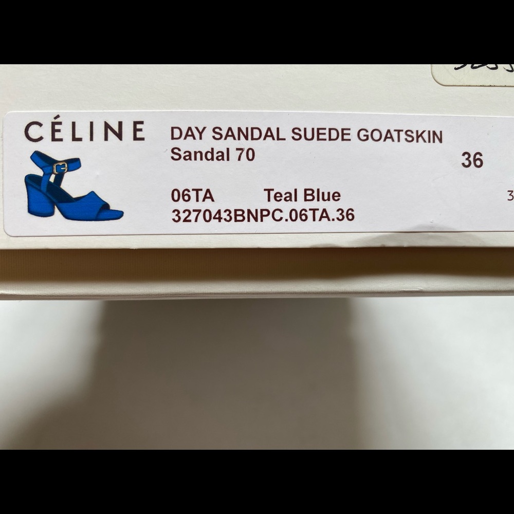 NIB Celine Blue suede sandals, 36 - Picture 10 of 10